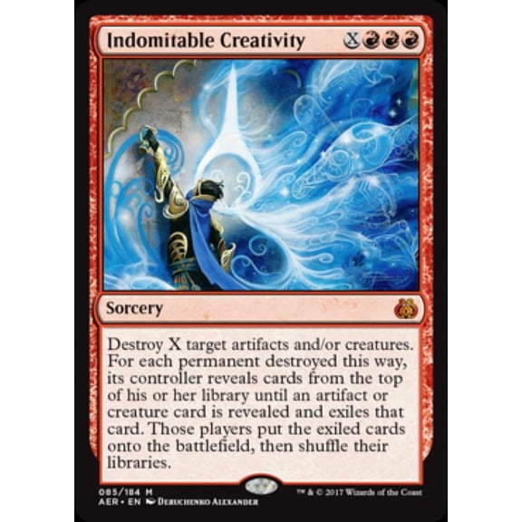 Magic the Gathering - Aether Revolt - Indomitable Creativity Medium Play Foil