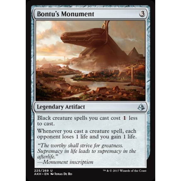 Magic the Gathering - Amonkhet - Bontu's Monument Light Play
