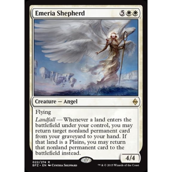Magic the Gathering - Battle for Zendikar - Emeria Shepherd Medium Play