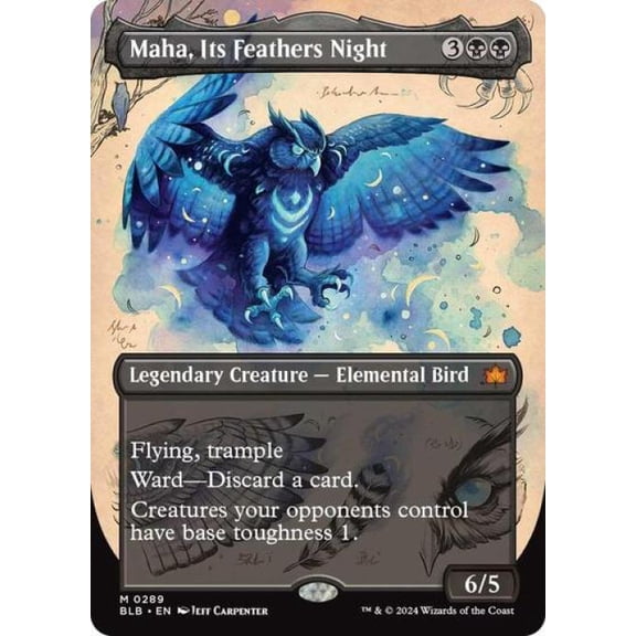 Magic the Gathering - Bloomburrow - Maha, Its Feather Night (Borderless) Near Mint