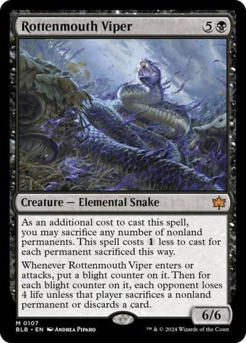 Magic the Gathering - Bloomburrow - Rottenmouth Viper Near Mint