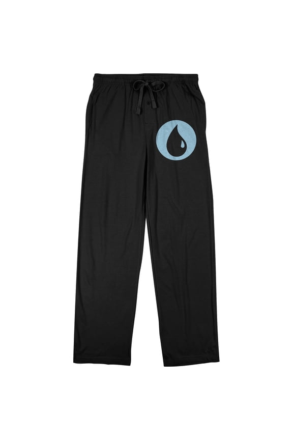 Magic the Gathering Blue Mana Men's Black Sleep Pants-Large