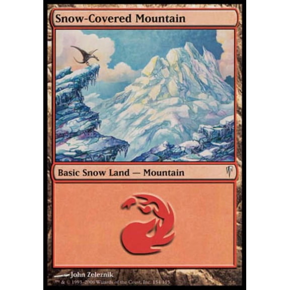 Magic the Gathering - Coldsnap - Snow-Covered Mountain Light Play Foil