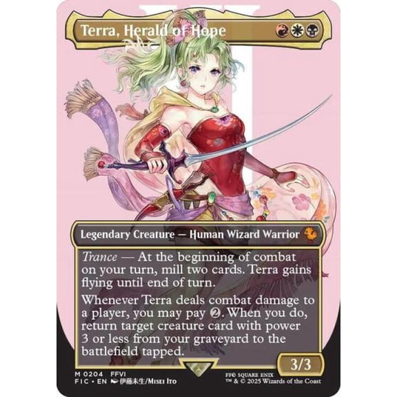 Magic the Gathering - Commander: FINAL FANTASY - Terra, Herald of Hope (Borderless) Near Mint Foil