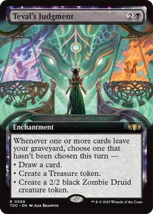 Magic the Gathering - Commander: Tarkir: Dragonstorm - Teval's Judgment (Extended Art) Near Mint