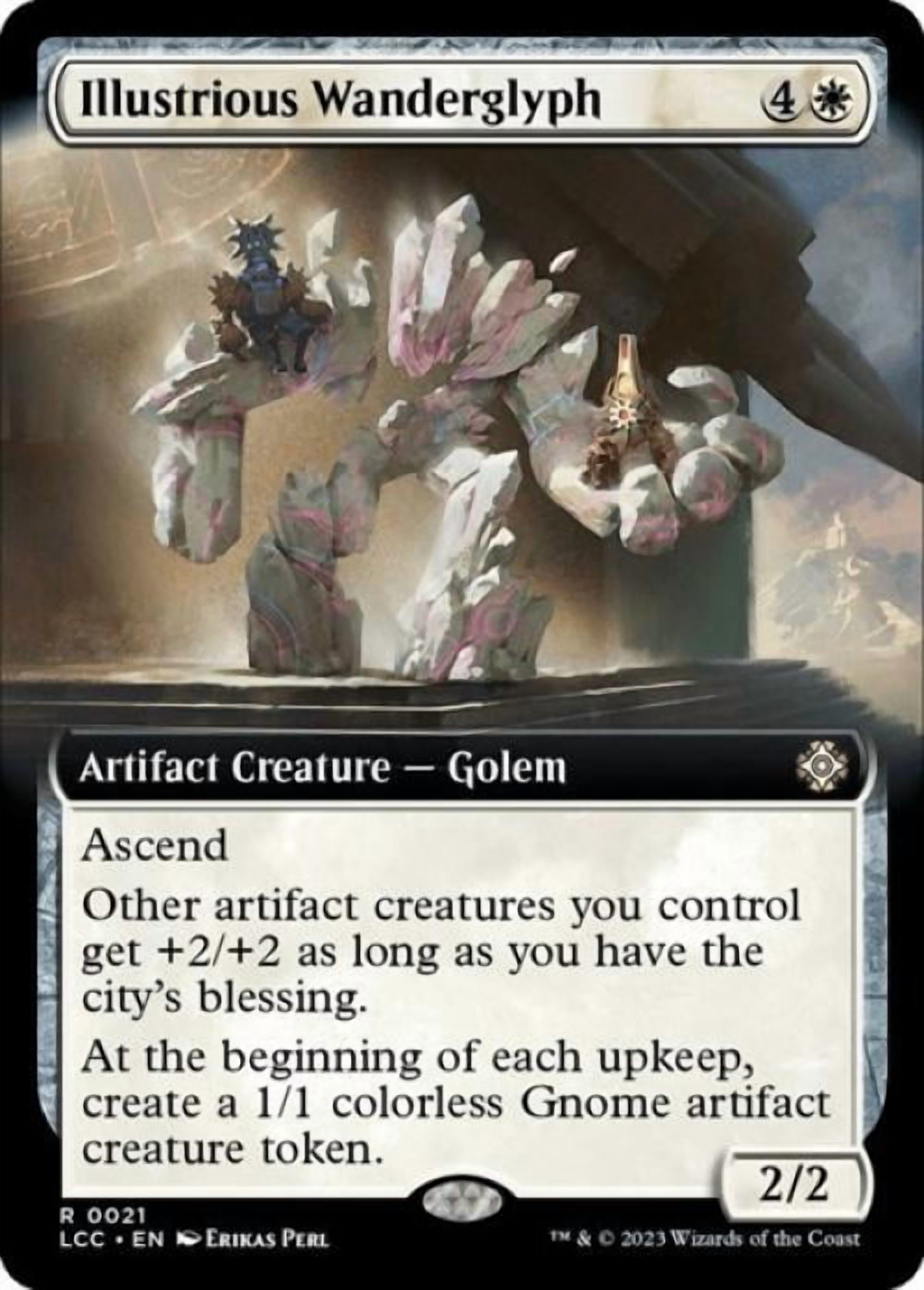 Magic the Gathering - Commander: The Lost Caverns of Ixalan - Illustrious Wanderglyph (Extended Art) Near Mint