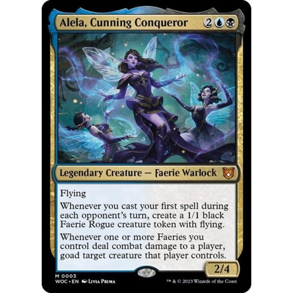 Magic the Gathering - Commander: Wilds of Eldraine - Alela, Cunning Conqueror Near Mint Foil