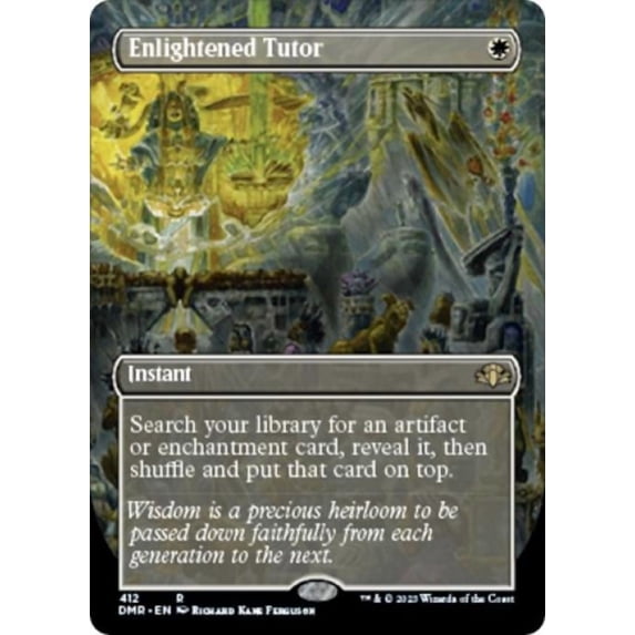 Magic the Gathering - Dominaria Remastered - Enlightened Tutor (Borderless) Near Mint