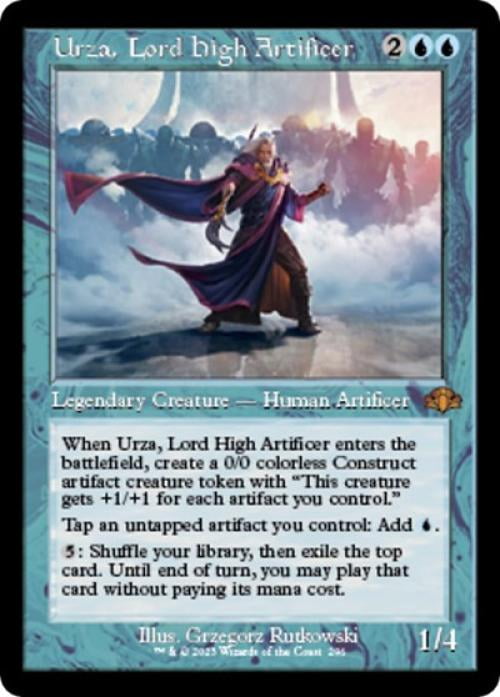 Magic the Gathering - Dominaria Remastered - Urza, Lord High Artificer (Retro Frame) Near Mint