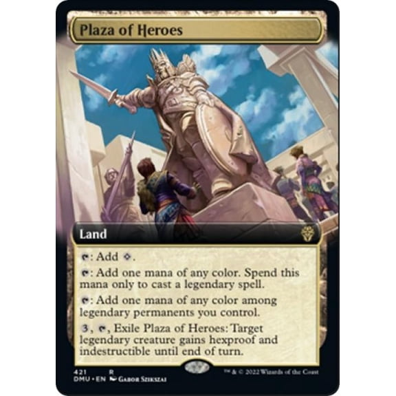 Magic the Gathering - Dominaria United - Plaza of Heroes (Extended Art) Near Mint Foil