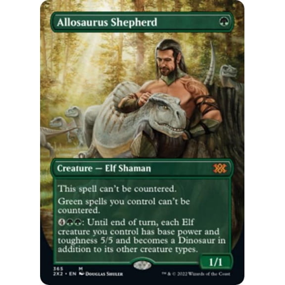 Magic the Gathering - Double Masters 2022 - Allosaurus Shepherd (Borderless) Near Mint
