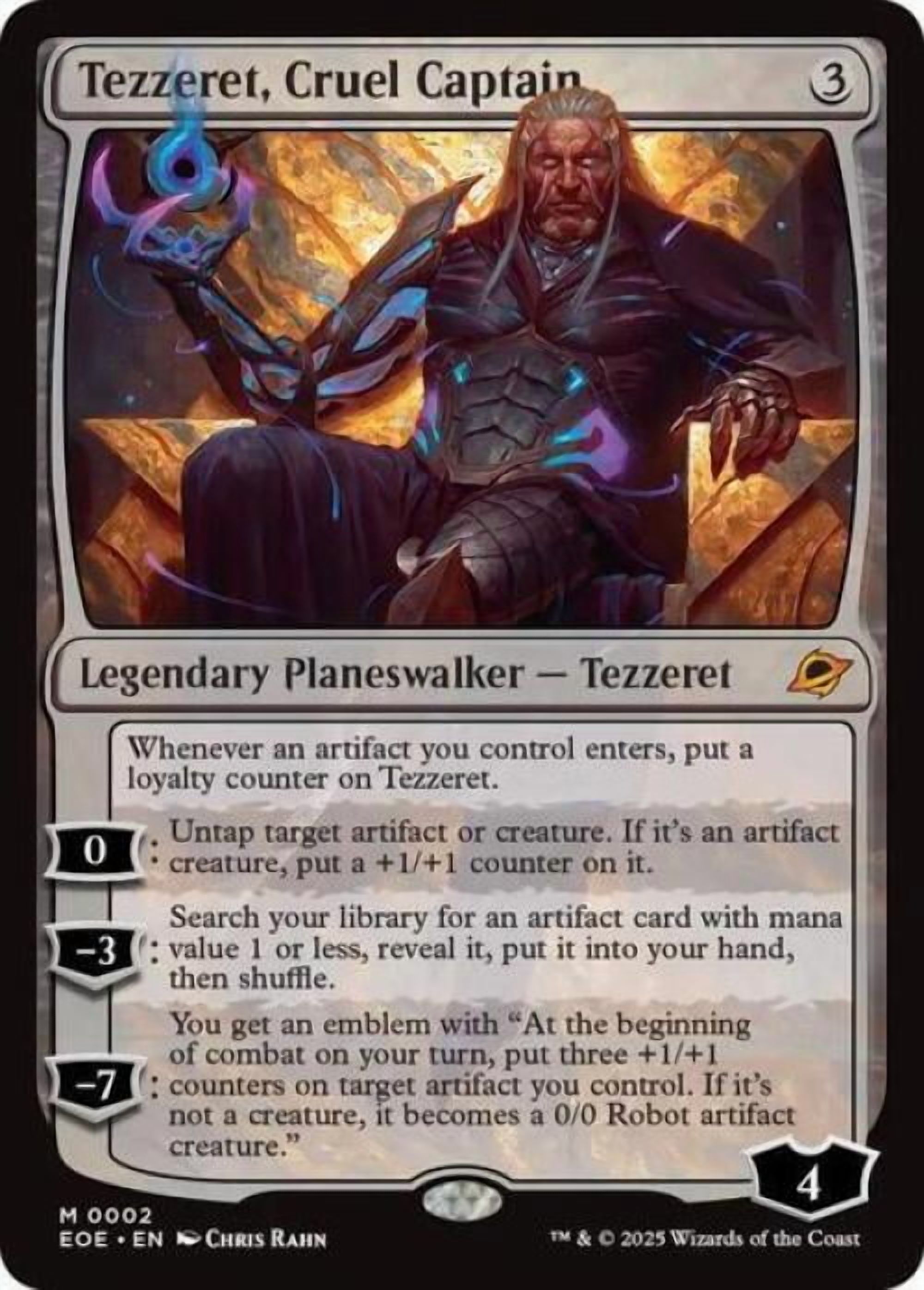 Magic the Gathering - Edge of Eternities - Tezzeret, Cruel Captain Near Mint