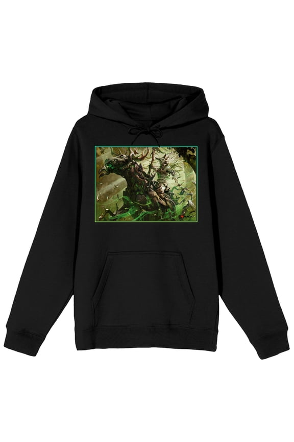 Magic the Gathering Gang of Elk Men's Black Graphic Hoodie-3XL