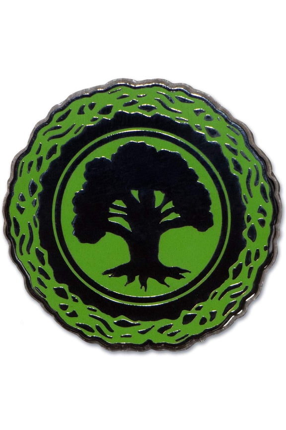 Magic the Gathering Green Forest Mana Enamel Lapel Pin