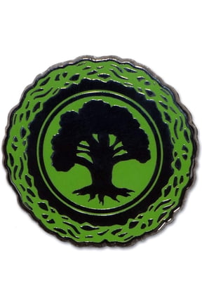 Magic the Gathering Green Forest Mana Enamel Lapel Pin