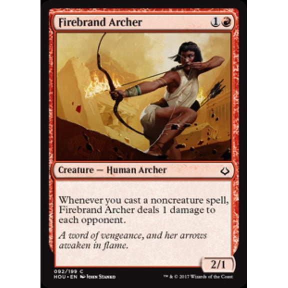 Magic the Gathering - Hour of Devastation - Firebrand Archer Light Play Foil