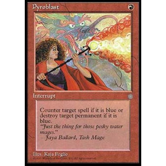 Magic the Gathering - Ice Age - Pyroblast Light Play