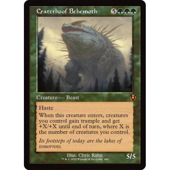 Magic the Gathering - Innistrad Remastered - Craterhoof Behemoth (Retro Frame) Near Mint
