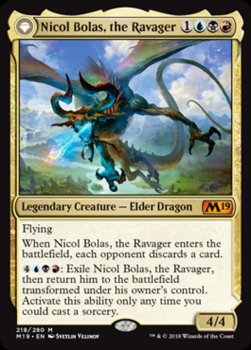 Magic the Gathering - Magic 2019 Core Set - Nicol Bolas, the Ravager Near Mint