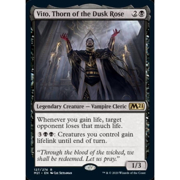 Magic the Gathering - Magic 2021 Core Set - Vito, Thorn of the Dusk Rose Near Mint