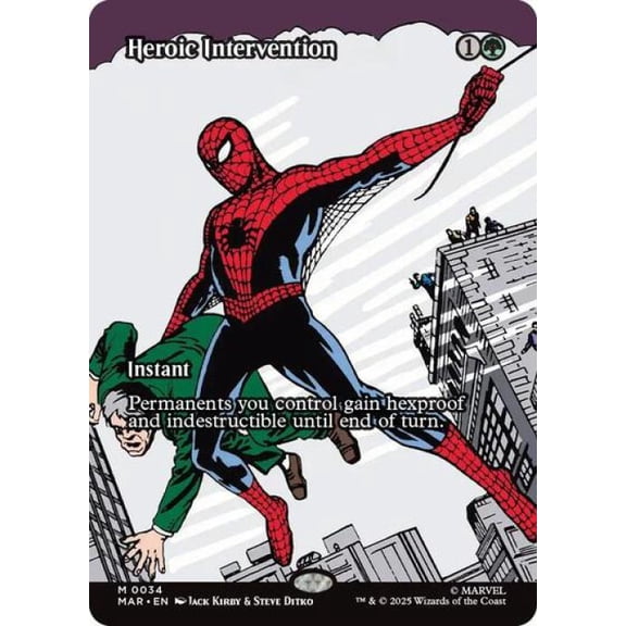 Magic the Gathering - Marvel Eternal-Legal - Heroic Intervention (Borderless) Near Mint