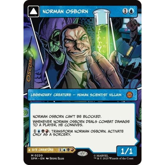 Magic the Gathering - Marvel's Spider-Man - Norman Osborn (Borderless) Near Mint Foil