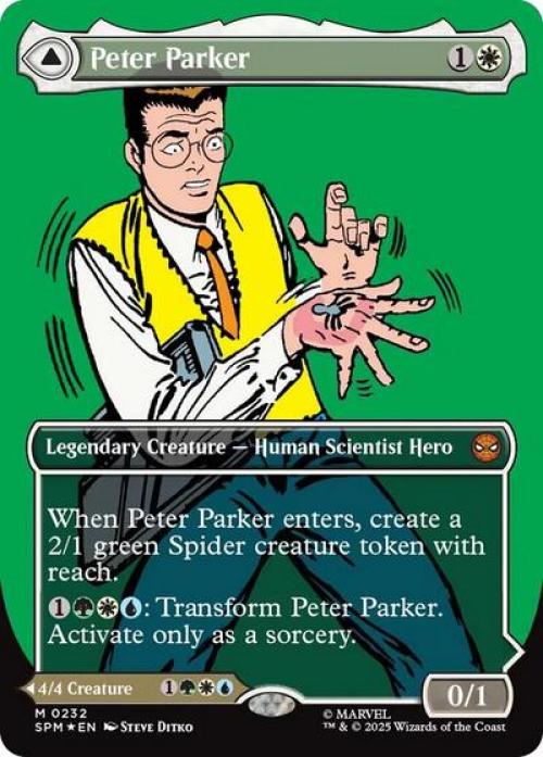 Magic the Gathering - Marvel's Spider-Man - Peter Parker (0232) (Borderless) Near Mint Foil