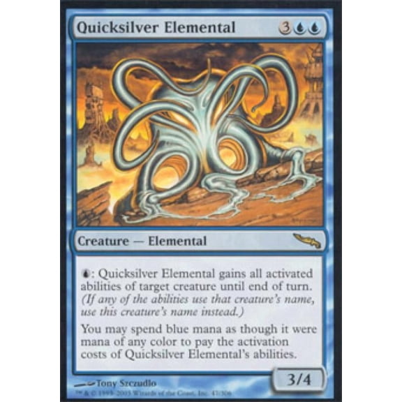 Magic the Gathering - Mirrodin - Quicksilver Elemental Medium Play