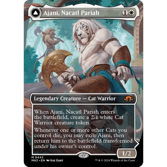 Magic the Gathering - Modern Horizons 3 - Ajani, Nacatl Pariah (Borderless) Near Mint