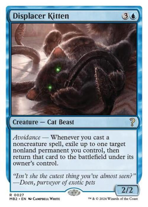 Magic the Gathering - Mystery Booster 2 - Displacer Kitten (White Border) Near Mint