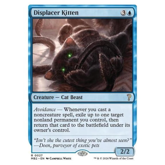 Magic the Gathering - Mystery Booster 2 - Displacer Kitten (White Border) Near Mint