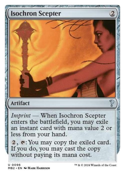 Magic the Gathering - Mystery Booster 2 - Isochron Scepter (White Border) Near Mint