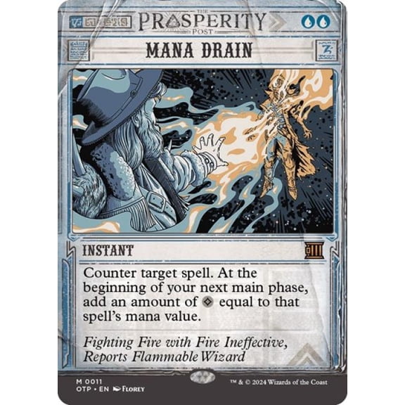 Magic the Gathering - Outlaws of Thunder Junction: Breaking News - Mana Drain Near Mint