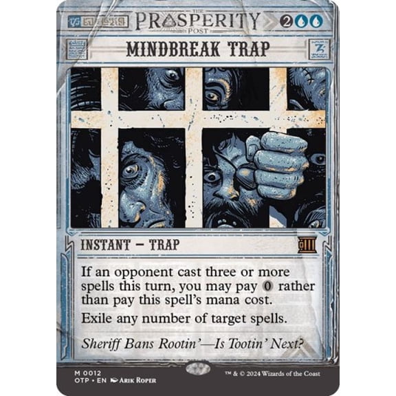 Magic the Gathering - Outlaws of Thunder Junction: Breaking News - Mindbreak Trap Near Mint