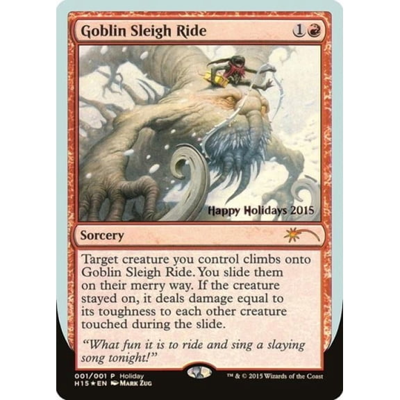 Magic the Gathering - Promos: Special Occasion - Goblin Sleigh Ride Medium Play Foil