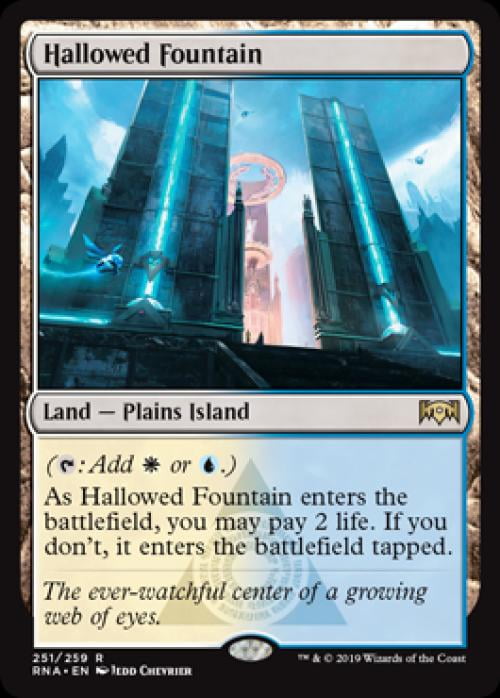 Magic the Gathering - Ravnica Allegiance - Hallowed Fountain Near Mint