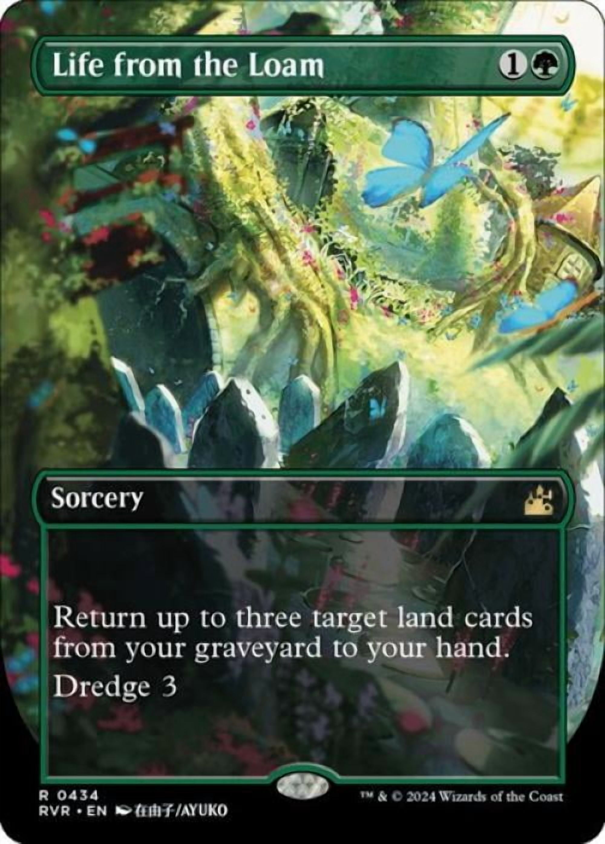 Magic the Gathering - Ravnica Remastered - Life from the Loam (Anime Borderless) Near Mint