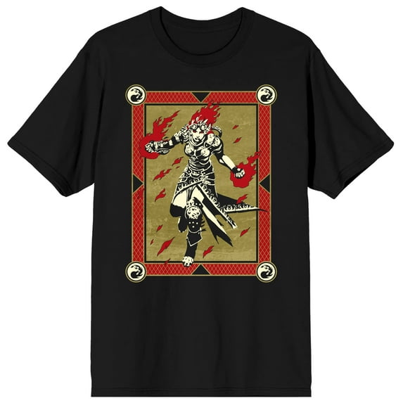 Magic the Gathering Red Mana Chandra Card Mens Black Graphic Tee - XXL