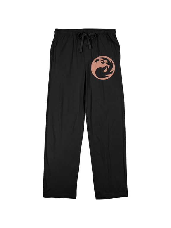 Magic the Gathering Red Mana Men's Black Sleep Pants-Large