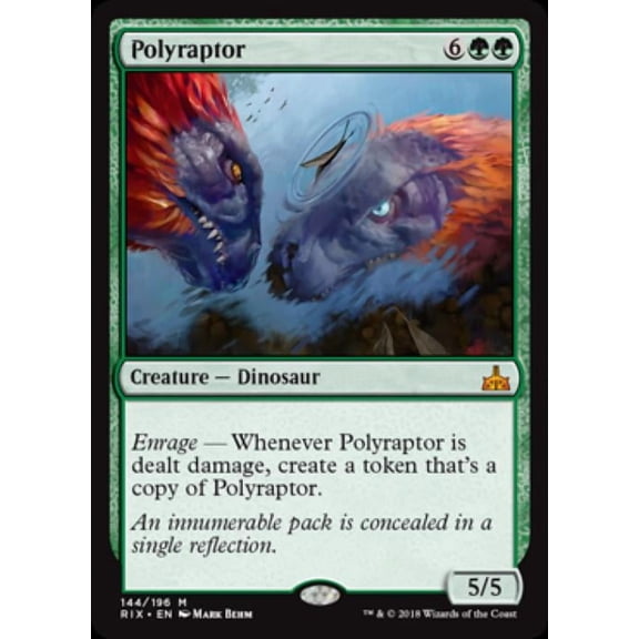 Magic the Gathering - Rivals of Ixalan - Polyraptor Light Play