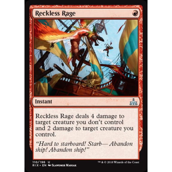 Magic the Gathering - Rivals of Ixalan - Reckless Rage Near Mint Foil