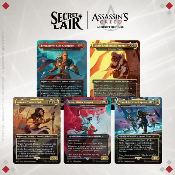 Magic the Gathering Secret LAIR X AssassinS Creed: Lethal Legends (Rainbow Foil)