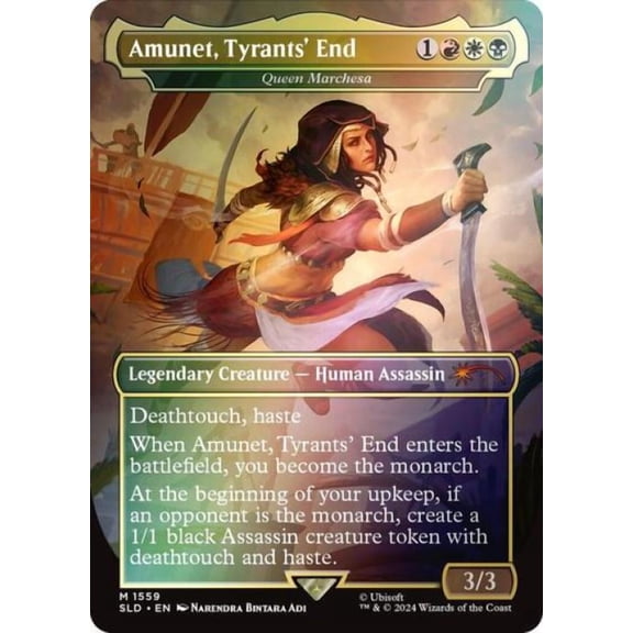 Magic the Gathering - Secret Lair - Amunet, Tyrants' End - Queen Marchesa (Rainbow Foil) Near Mint Foil