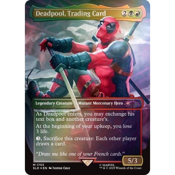 Magic the Gathering - Secret Lair - Deadpool, Trading Card (Rainbow Foil) Near Mint Foil