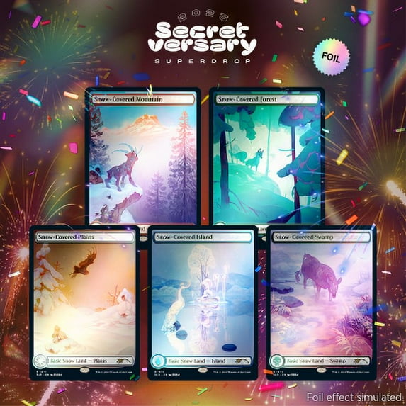 Magic the Gathering Secret Lair Paradise Frost Foil Edition (5 Cards)