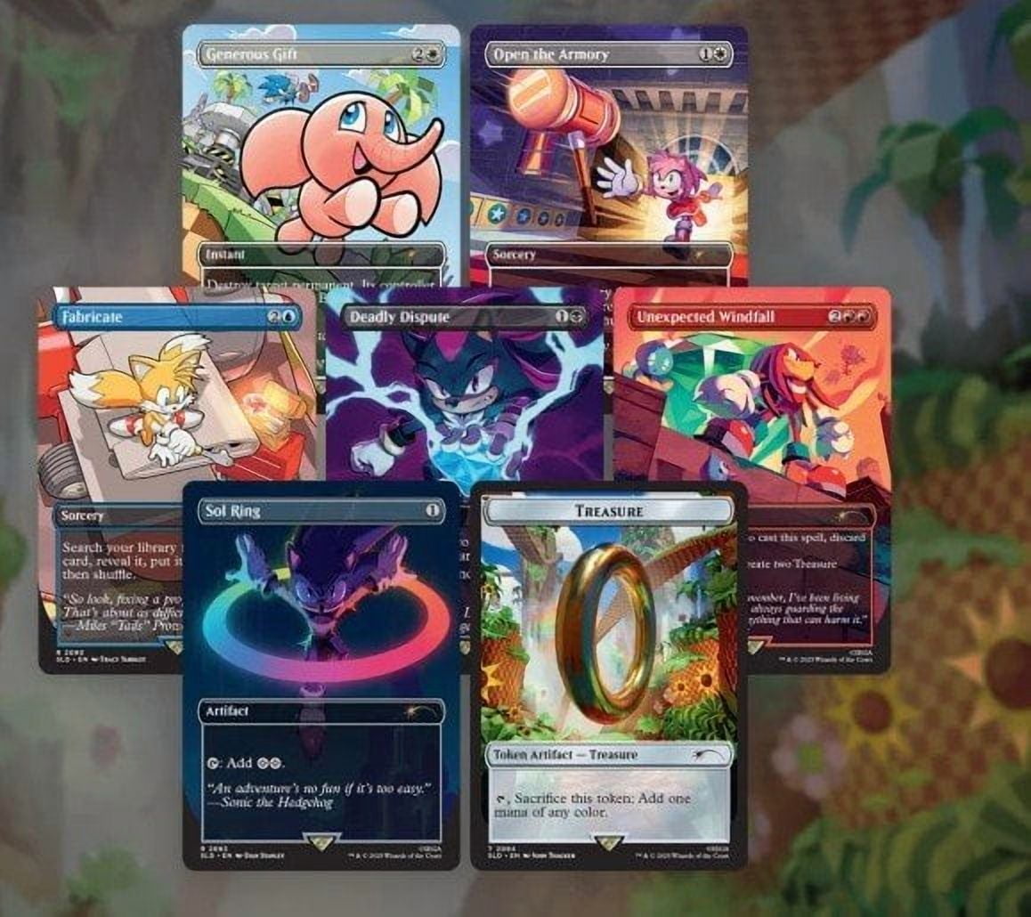 Magic The Gathering Secret Lair - Sonic: Chasing Adventure Rainbow Foil Edition