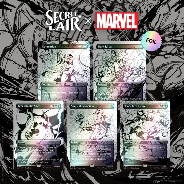 Magic the Gathering Secret Lair x Marvel's Spider-Man: Venom