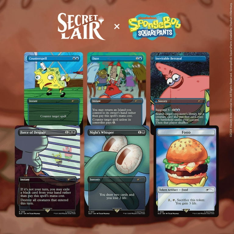 Magic the Gathering Secret Lair x SpongeBob SquarePants