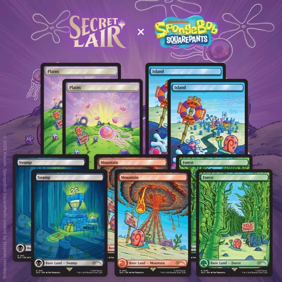 Magic the Gathering Secret Lair x SpongeBob SquarePants: Lands Under the Sea (Non-Foil)