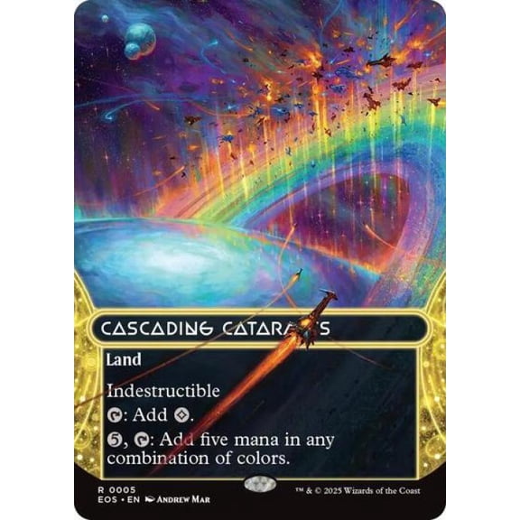 Magic the Gathering - Stellar Sights - Cascading Cataracts (0005) (Borderless) Near Mint